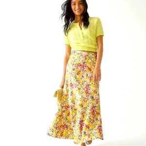 Yellow Floral Skirt